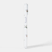 Winterskifahrer im Action-Muster iPhone 15 Hülle (Rechte Seite)