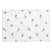 Winterskifahrer im Action-Muster Kissenbezug (Vorderseite-Rechts)