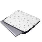 Winterskifahrer im Action-Muster Laptopschutzhülle (Vorne Knopf)