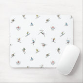 Winterskifahrer im Action-Muster Mousepad (Mit Mouse)