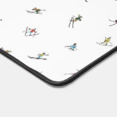 Winterskifahrer im Action-Muster Schreibtischunterlage (Ecke)