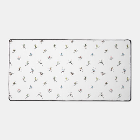 Winterskifahrer im Action-Muster Schreibtischunterlage (Vorderseite)