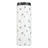 Winterskifahrer im Action-Muster Thermosbecher (Rückseite)