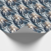 Winterskifahrer in Sonnenbrillen Reflektion Geschenkpapier (Ecke)