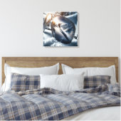 Winterskifahrer in Sonnenbrillen Reflektion Leinwanddruck (Insitu (Schlafzimmer))