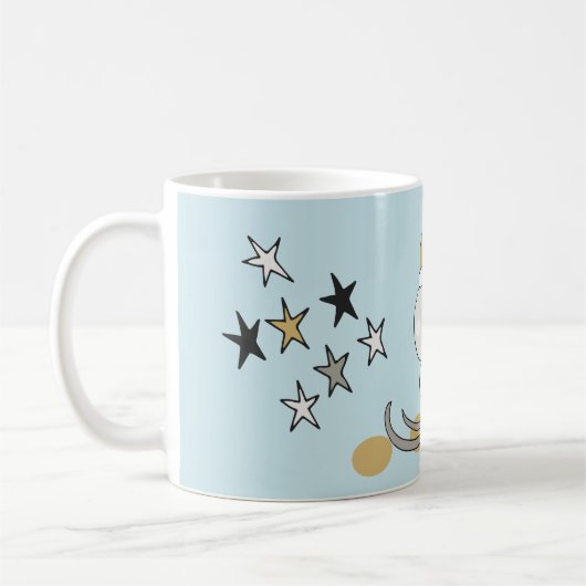 Winterskifahrer mit Sternen Kaffeetasse (Links)