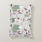 Winterskigebiet Skipisten Landschaft Dekokissen (Rückseite(Vertikal))