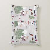 Winterskigebiet Skipisten Landschaft Dekokissen (Vorderseite(Vertikal))