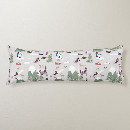 Winterskigebiet Skipisten Landschaft Seitenschläferkissen (Vorderseite)