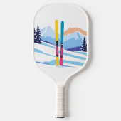 Winterskigebirge Pickleball Schläger (Rückseite)