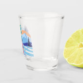 Winterskigebirge Schnapsglas (Rechts)