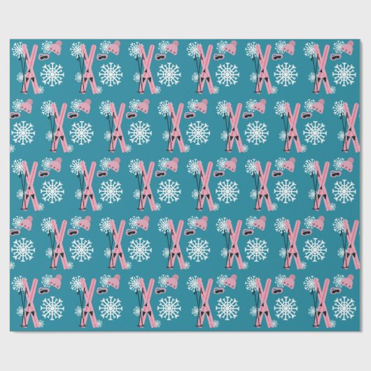 Winterskispass Geschenkpapier (Flach)