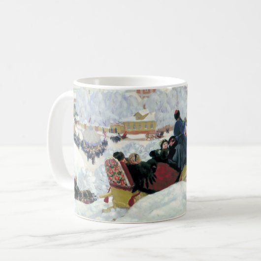 Wintersleigh-Fahrweihnachtskaffee-Tasse Kaffeetasse (Vorderseite Links)