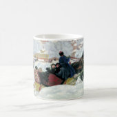 Wintersleigh-Fahrweihnachtskaffee-Tasse Kaffeetasse (Mittel)