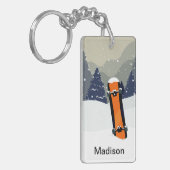 Wintersnowboard-Name-Schlüsselkette Schlüsselanhänger (Vorderseite links)