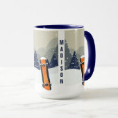 Wintersnowboard-Name-Tassen Tasse (VorderseiteRechts)