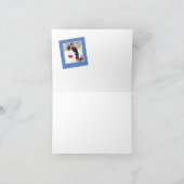 Wintersnowman-Hochzeits-Foto danken Ihnen Dankeskarte (Innenseite)