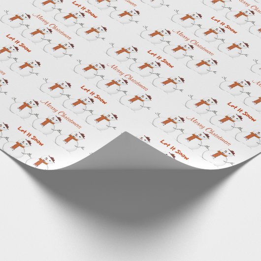 WinterSnowmen ließen es schneien frohe Geschenkpapier (Ecke)