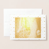 Wintersolstice Goldene Eichenbäume Folienkarte (Vorderseite mit Umschlag)