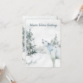 Wintersolstice Grußkarten für Waldwald Karte (Vorderseite/Rückseite Beispiel)
