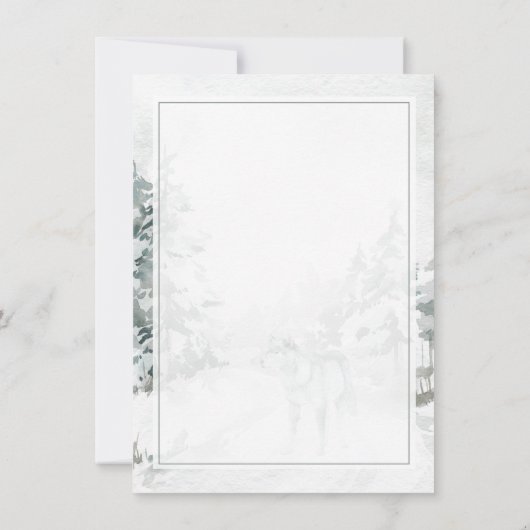 Wintersolstice Grußkarten für Waldwald Karte (Rückseite)