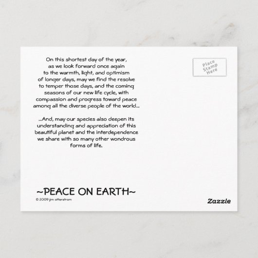 Wintersolstice Postkarte (Rückseite)