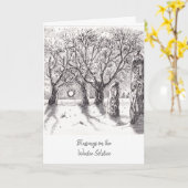 Wintersolstice-Segen-Karte Karte (Gelbe Blume)