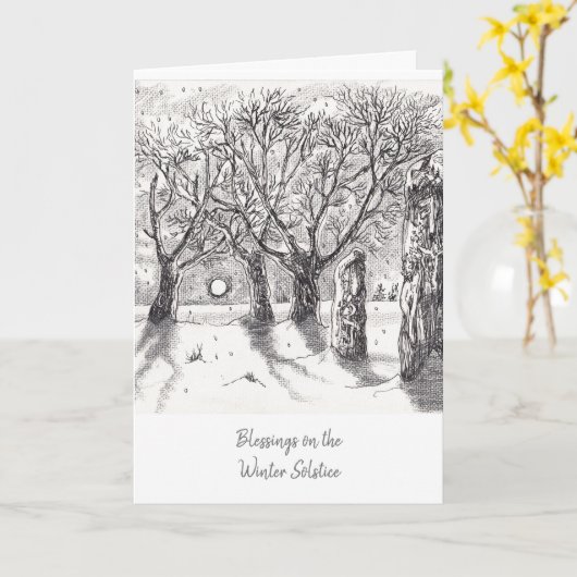 Wintersolstice-Segen-Karte Karte (Gelbe Blume)