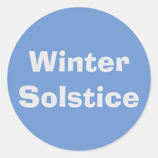 Wintersolstice von Janz Blue Powder Runder Aufkleber (Vorderseite)