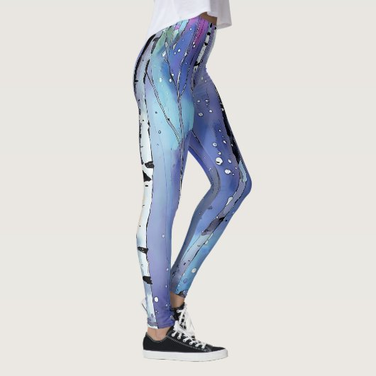 Wintersong im Birkenwald Leggings (Rechts)