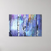 Wintersong im Birkenwald Leinwanddruck (Vorderseite)