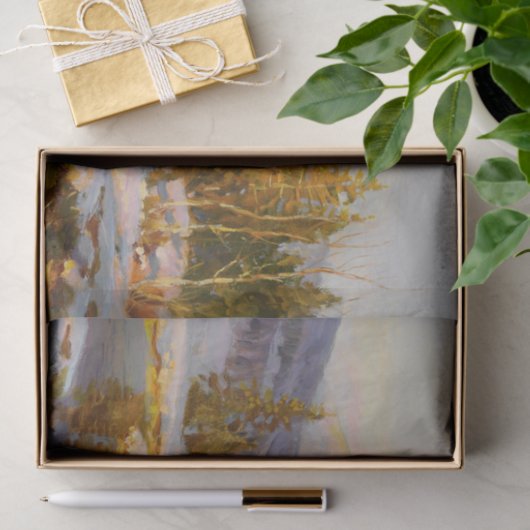 Wintersonne, Decoupage Seidenpapier (Geschenk)