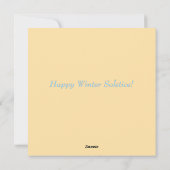 Wintersonne Feiertagskarte (Rückseite)