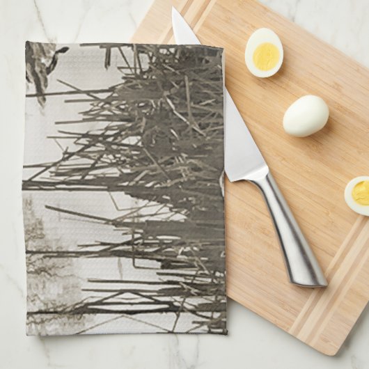 Wintersonne Geschirrtuch (Viertel Falte)