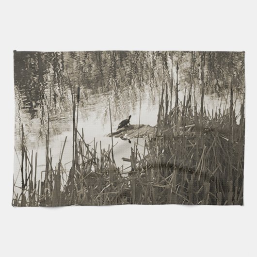 Wintersonne Geschirrtuch (Horizontal)