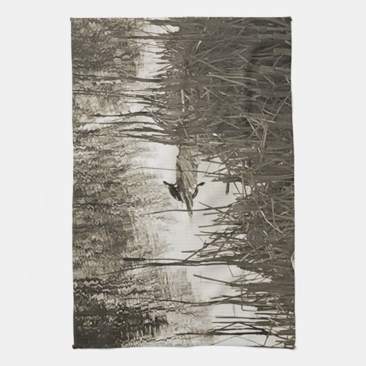 Wintersonne Geschirrtuch (Vertikal)