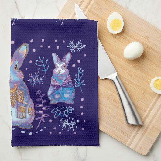 Wintersonne Geschirrtuch (Viertel Falte)