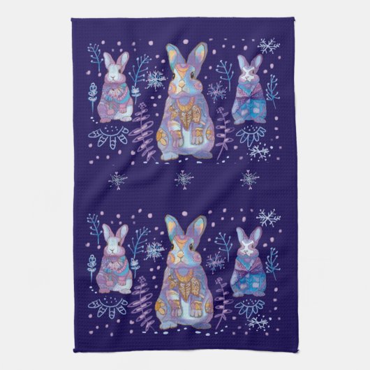 Wintersonne Geschirrtuch (Vertikal)