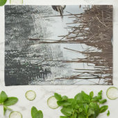 Wintersonne Geschirrtuch (Gefaltet)