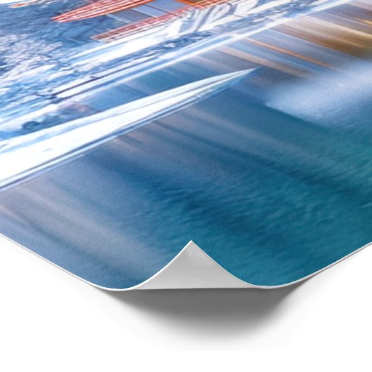 Wintersonne im japanischen Tempel Poster (Ecke)