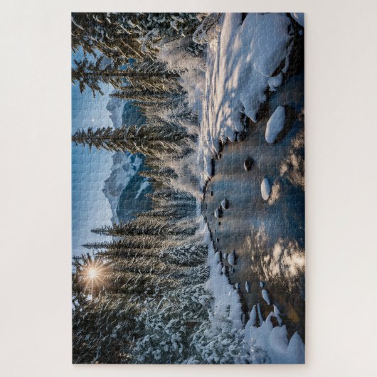 Wintersonne in der Wildnis Puzzle (Vertikal)