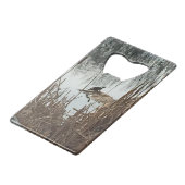 Wintersonne Kreditkarten Flaschenöffner (Vorderseite Schrägansicht)