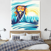 Wintersonne Leinwanddruck (Insitu (Schlafzimmer))