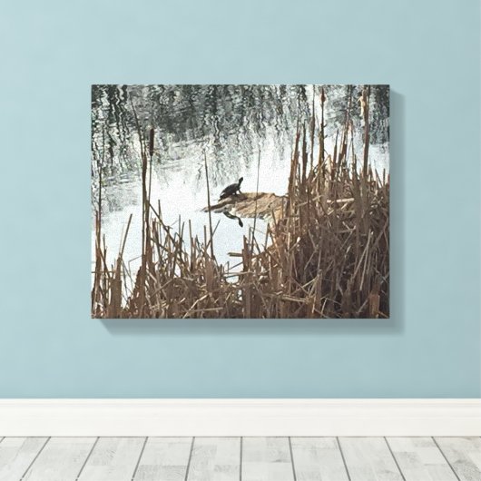 Wintersonne Leinwanddruck (Insitu (Holzboden))