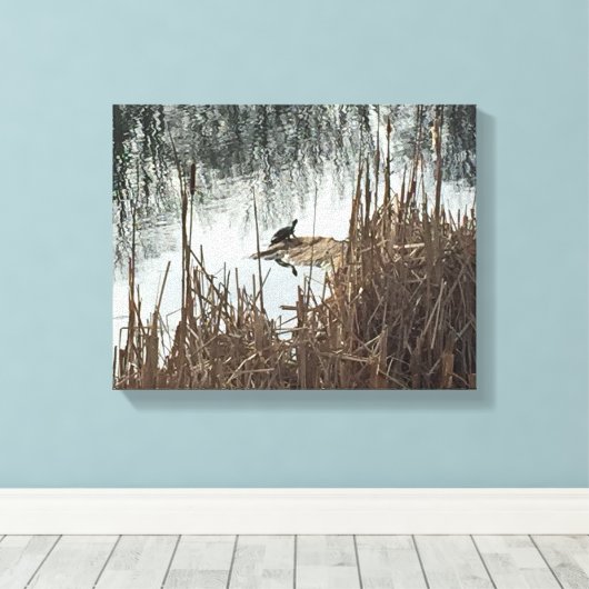 Wintersonne Leinwanddruck (Insitu (Holzboden))