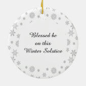 Wintersonne mit Robin Bird Keramik Ornament (Hinten)