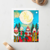 Wintersonne Mitteilungskarte (Vorderseite/Rückseite Beispiel)