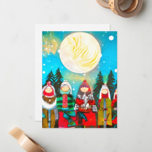 Wintersonne Mitteilungskarte (Vorderseite/Rückseite Beispiel)