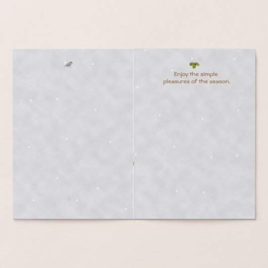 Wintersonne: Mond und Taube Folienkarte (Innenseite)