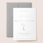 Wintersonne: Mond und Taube Folienkarte (Rückseite mit Umschlag)